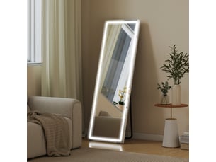 Miroir  à poser coloris blanc <strong>HOMCOM</strong>  <strong></strong> - 50 cm x 2.9 cm