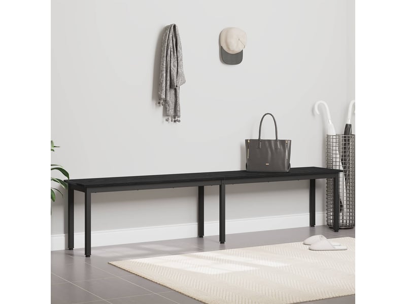  Banc d'entrée, banc d'intérieur chêne noir 200x35x45 cm bois d'ingénierie  - Conforama D