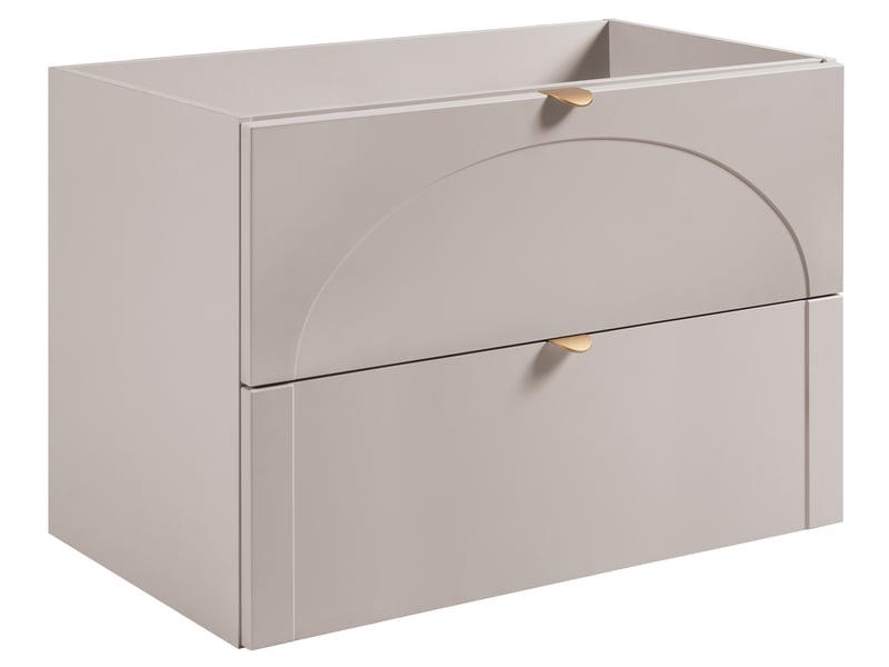  Meuble sous-vasque suspendu aura 80 cm cachemire mat k  - Conforama A