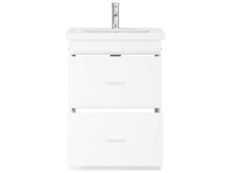  Ensemble de mobilier de salle de bain blanc 61x40x84.5 cm shl8671  - Conforama C