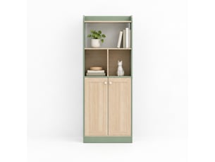 Bibliotheque coloris  vert 3 étagère(s) MEULVA  - 30 cm x 161.2 cm