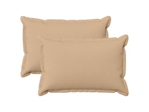 Lot de 2 coussins avec oreiller, coussins décoratifs houten crème lin synthétique cf51162