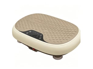 Plateforme vibrante 46 x 33 x 13,5 cm beige, 20 vitesses, 3 programmes, écran led et télécommande