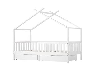 Lit cabane 90x200 cm DZMDIP   coloris blanc