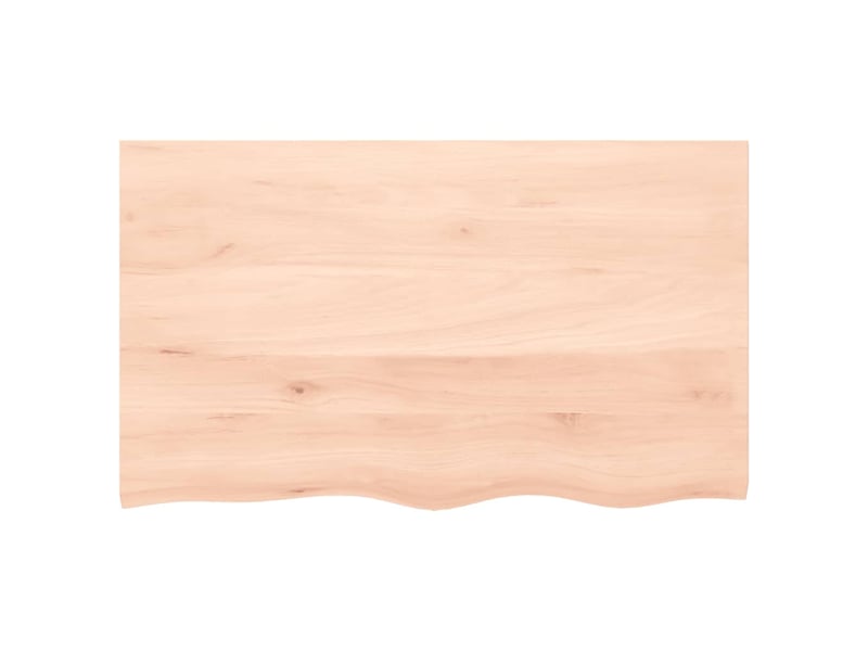 Comptoir de salle de bain, plan de travail 100x60x(2-4)cm bois massif non traité cf65707 - Conforama D
