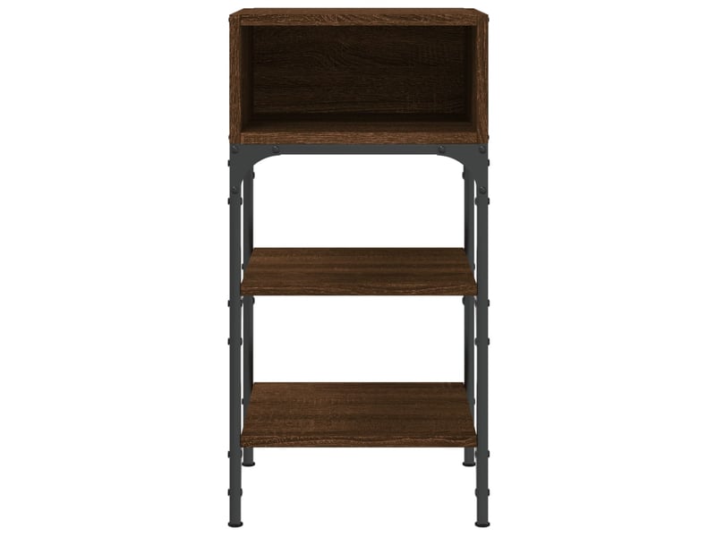  Lot de 2 tables de chevet - cabinet de chevet - table de nuit chêne marron 35x34,5x70 cm  - Conforama D