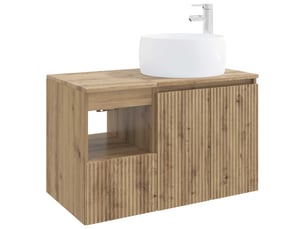 Ensemble de mobilier de salle de bain 2 pc chêne artisanal cf64069
