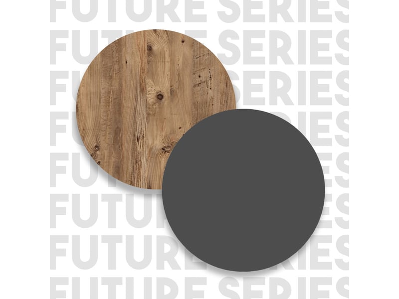  Table basse table de salon en bois mdf mélaminé pin atlantique et anthracite l 90 cm  - Conforama E