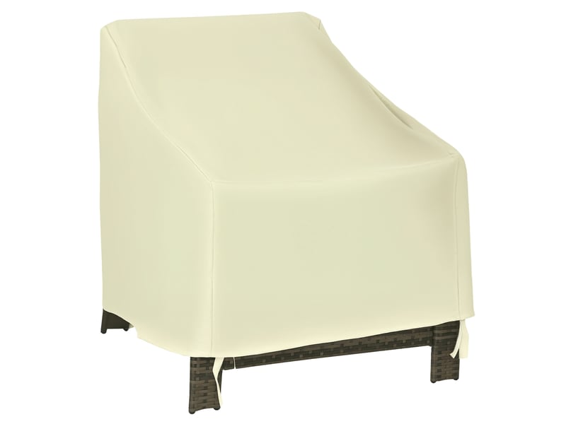  Housse de protection imperméable en tissu oxford 600d beige pour mobilier de jardin 68 x 87 x 77 cm, idéale pour terrasse et patio.  - Conforama A