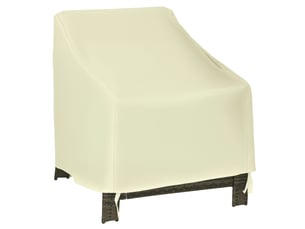 Housse de protection imperméable en tissu oxford 600d beige pour mobilier de jardin 68 x 87 x 77 cm, idéale pour terrasse et patio.