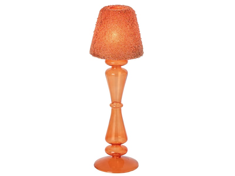  Photophore lampe en verre silje 31cm orange  - Conforama B