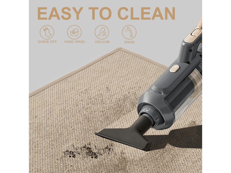 Tapis d'entrée intérieur kaki 60x90 cm, antidérapant et absorbant, lavable, idéal pour couloir, cuisine, entrée PL-A-001046 - Conforama E