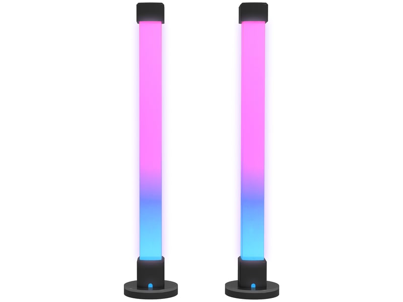  Ensemble de lampes de table avec télécommande bluetooth, synchronisation musicale et minuterie, blanc  - Conforama A