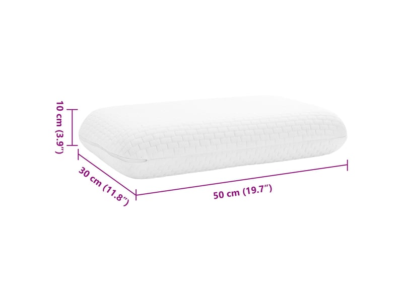  Oreiller, coussin de sommeil 50 x 30 x 10 cm mousse à mémoire de forme cf55916  - Conforama E