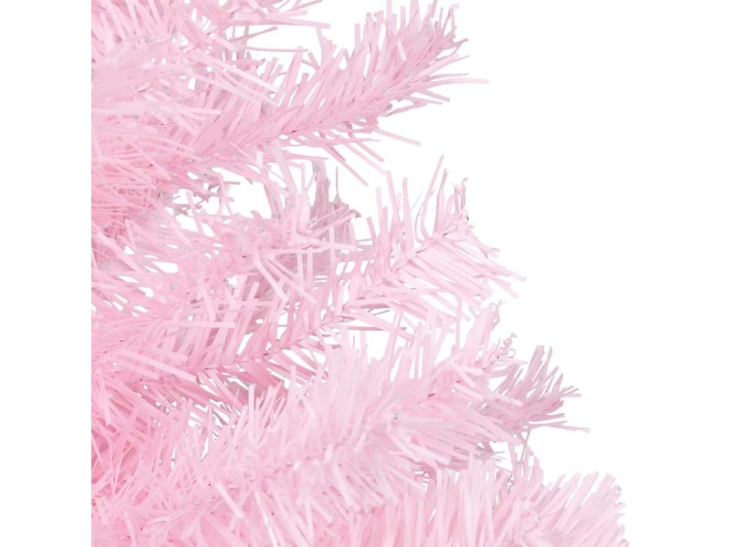  Sapin de noël, arbre de noël artificiel pré-éclairé et boules rose 120 cm pvc  - Conforama E