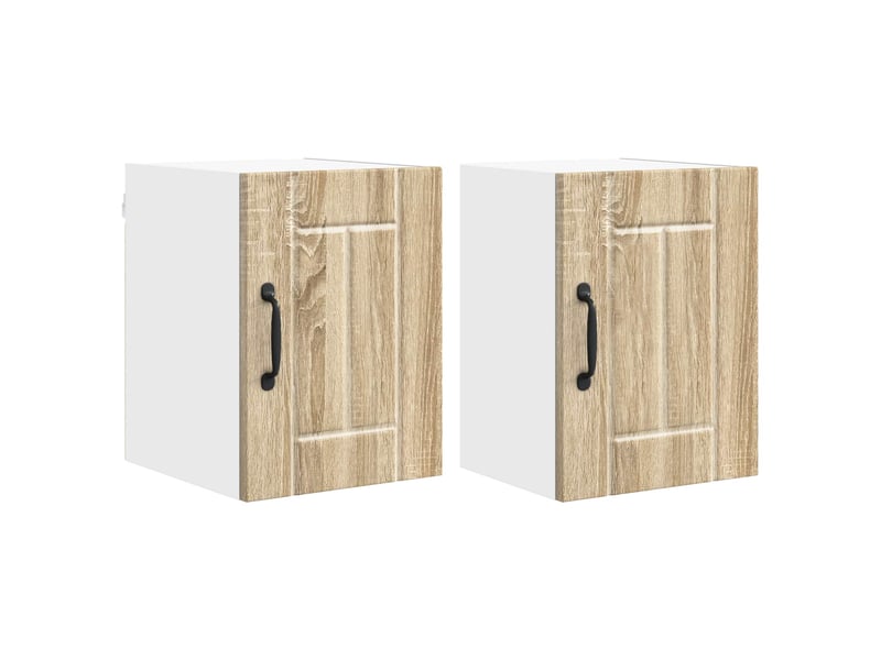 Meuble mural de cuisine | armoire de cuisine 2 pcs chêne sonoma bois d'ingénierie shl9180  - Conforama A