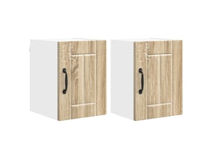 Meuble mural de cuisine | armoire de cuisine 2 pcs chêne sonoma bois d'ingénierie shl9180