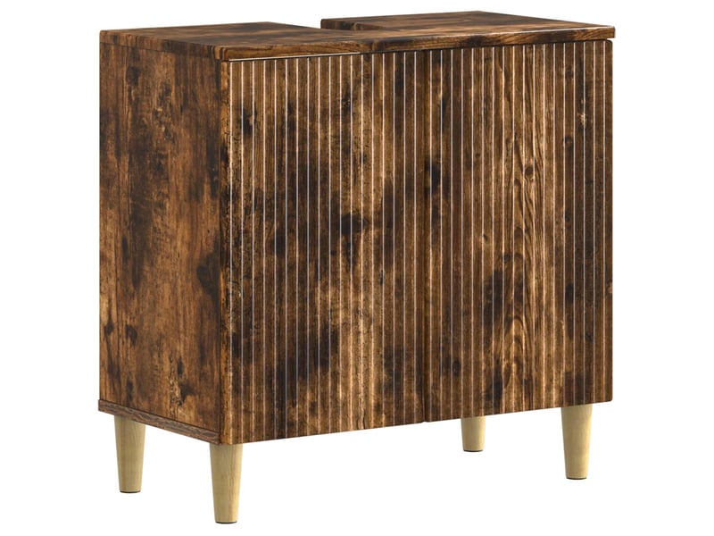Ensemble de meuble de salle de bain 3 pièces arnhem chêne fumé cf63319 - Conforama D