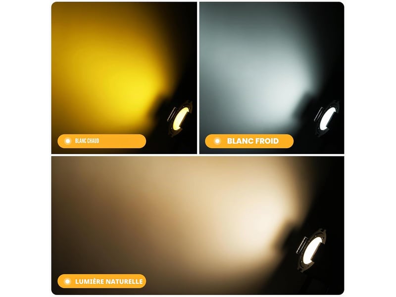  Projecteur led cob 80 w  lumière stroboscopique professionnelle dmx  pour dj, studio, concert, mariage, théâtre  - Conforama B