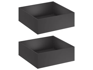 Jardinière - cache-pot de jardin 2 pcs noir 60 x 60 x 20 cm