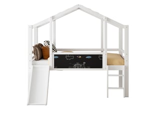Lit mezzanine 90x200 cm ULQENI   coloris blanc