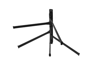Porte serviette en aluminium avec 5 barres rotatives, noir, durable pour salle de bains
