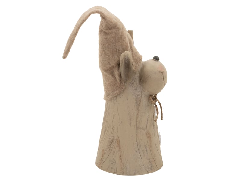 Ecd germany figurine d'élan de noël avec éclairage led, décoration d'intérieur renne avec bonnet, hauteur réglable de 45 cm à 63 cm, fonctionne à piles, statuette décorative en magnésie, marron ECD Germany GmbH - Conforama E