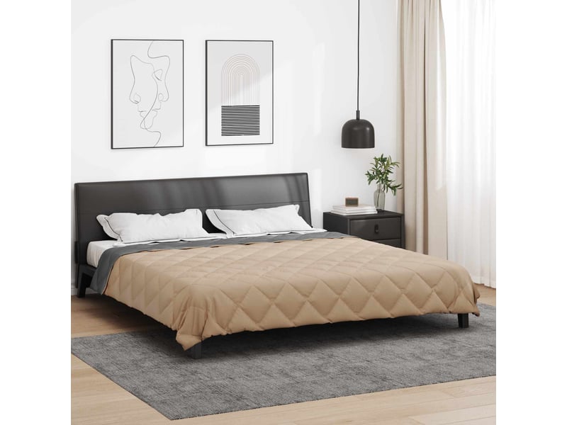  Duvet - couette complet toute l'année anthracite et taupe 200 x 220 cm  - Conforama D