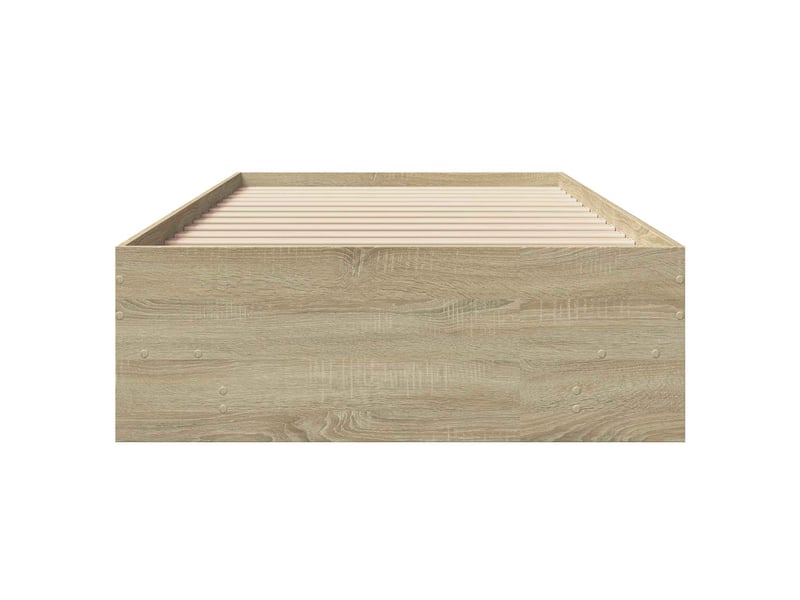  Lit simple- lit adulte -  cadre de lit chêne sonoma 80 x 200 cm bois d'ingénierie  - Conforama C