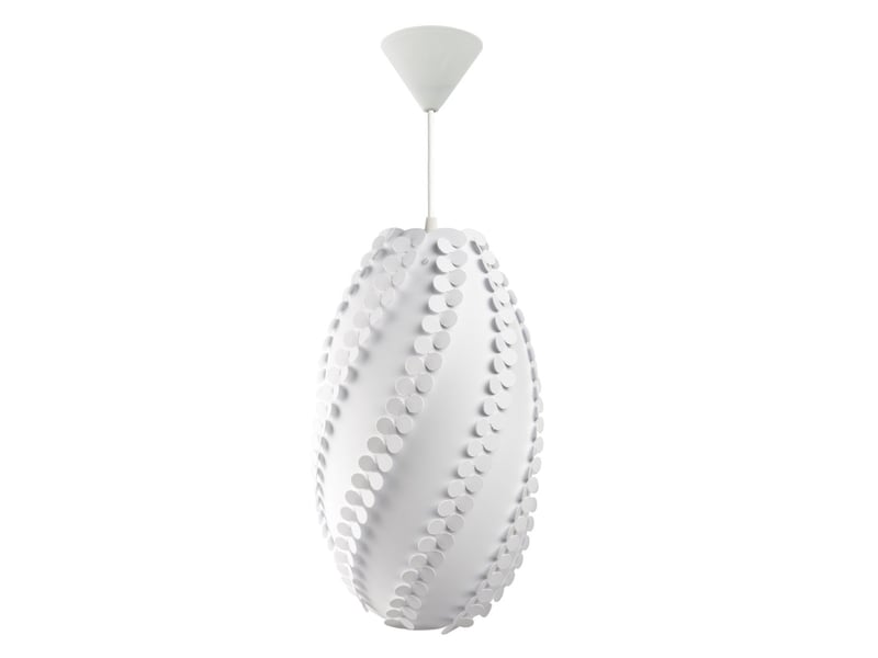  Lampe suspension à lamelles raymond 45cm blanc  - Conforama A