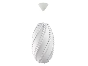 Lampe suspension à lamelles raymond 45cm blanc
