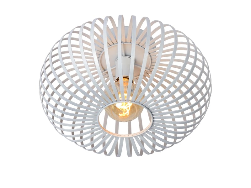 Plafonnier diam. 39,5 cm 1xe27 blanc - lucide - manuela  - Conforama B