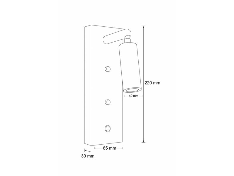  Applique murale orientable en travertin et bois effet noyer iris  - Conforama C