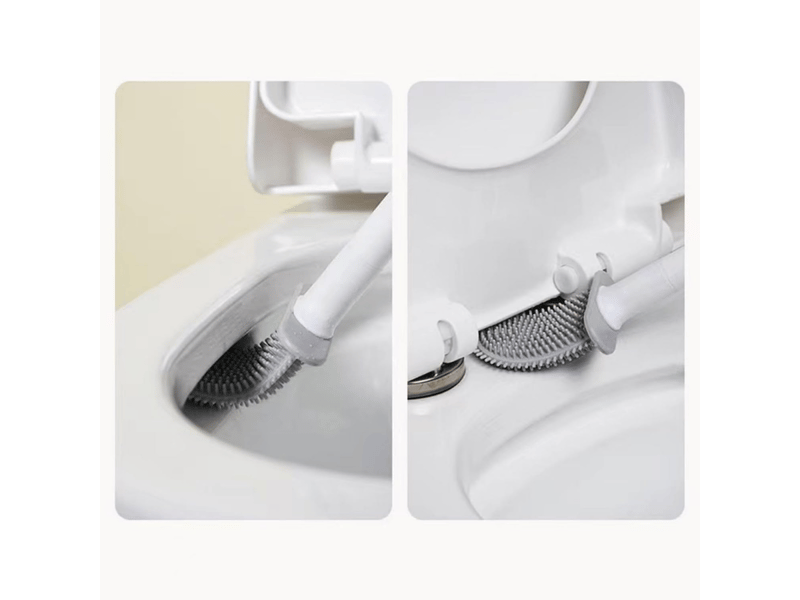  Brosse wc, brosse wc avec support en silicone, brosse wc avec support en silicone et installation rapide, blanc.  - Conforama C