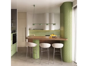 Lustre ovio 4 vert olive gx53 aluminium moderne 208x122x12cm