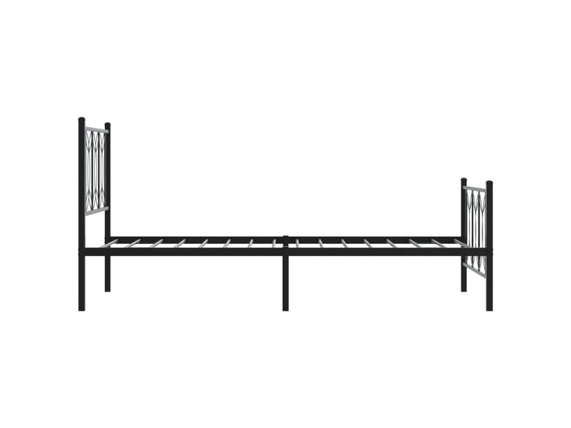  Lit simple- lit adulte -  cadre de lit métal sans matelas avec pied de lit noir 90x200 cm  - Conforama D