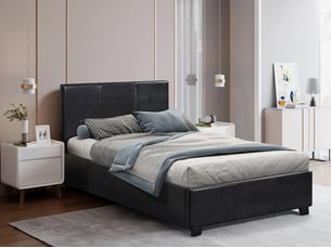 Lit avec coffre carla - 90 x 190 cm - noir