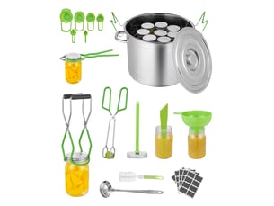 Vevor kit de démarrage pour mise en conserve en acier inox 11 pcs avec marmite