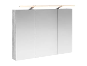 Armoire miroir salle de bain, meuble de rangement gris sonoma 100x14.5x70 cm