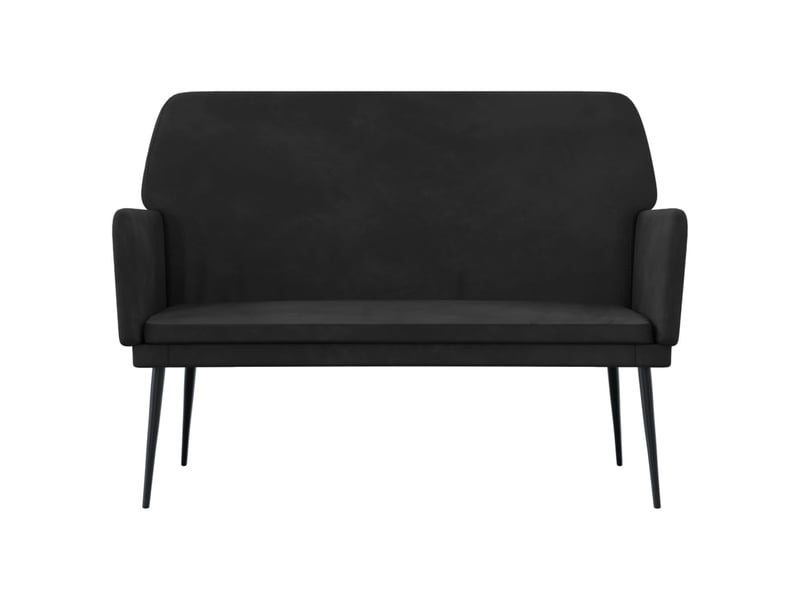  Banc chambre, banc de lit noir 108x79x79 cm velours shl51208  - Conforama C