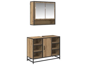 Ensemble de mobilier de salle de bain 2 pc chêne artisanal cf64052