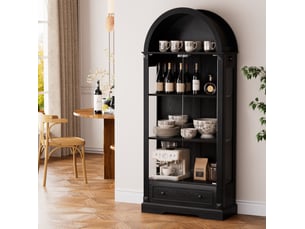 Vitrine coloris noir TCQPZ - 80 cmx180 cm
