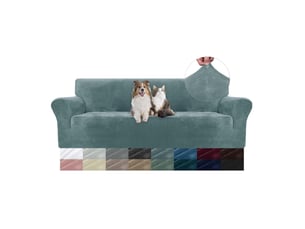 Housse de canapé en velours 4 places(231-279cm), sofa cover extensible