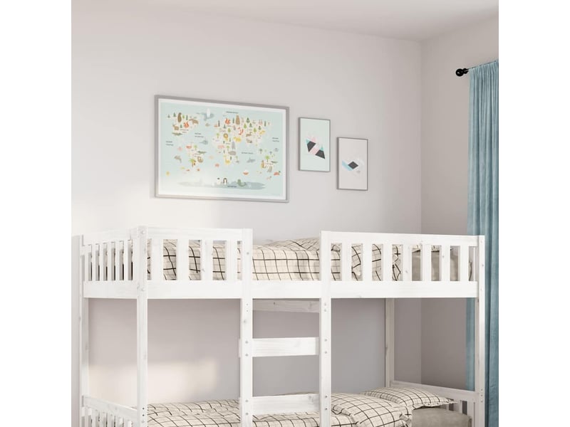  Lit pour enfants - lit jeune sans matelas blanc 90x190cm bois de pin massif  - Conforama B