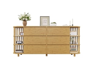 Buffet 0 porte(s) 6 tiroir(s) - 160 cm coloris naturel
