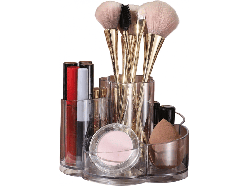  Organisateur cosmétique rotatif - plateau à pinceaux transparent support transparent plateau à pinceaux de maquillage  - Conforama A