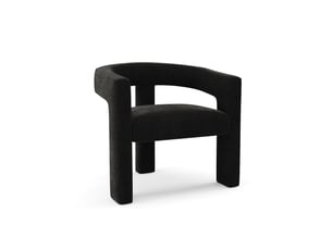 Fauteuil fixe <strong>SIA HOME</strong> <strong>MILAVLNO</strong> Velours noir vendu A l'unité