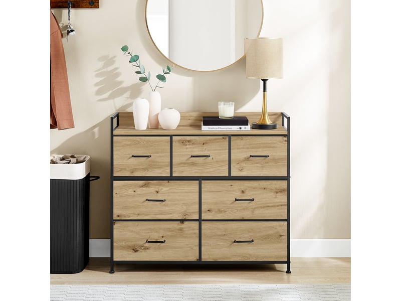  Commode - leobert - chêne artisan - 98 x 28,5 x 85 cm  - Conforama C