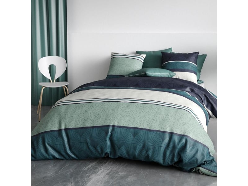  Housse de couette 260x240 antika + 2 taies coton 57 fils  - Conforama C