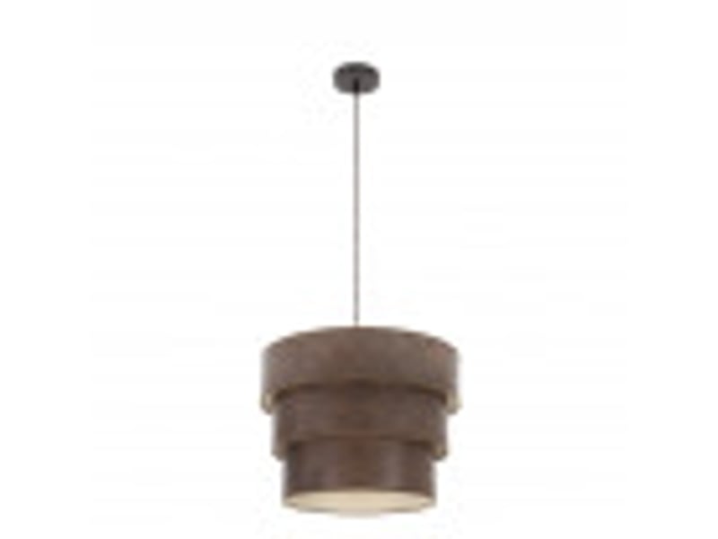  Suspension fabrilamp smile e27 coloris marron oxyde ø 40 cm hauteur réglable 57-120 cm 175394017 - Conforama B